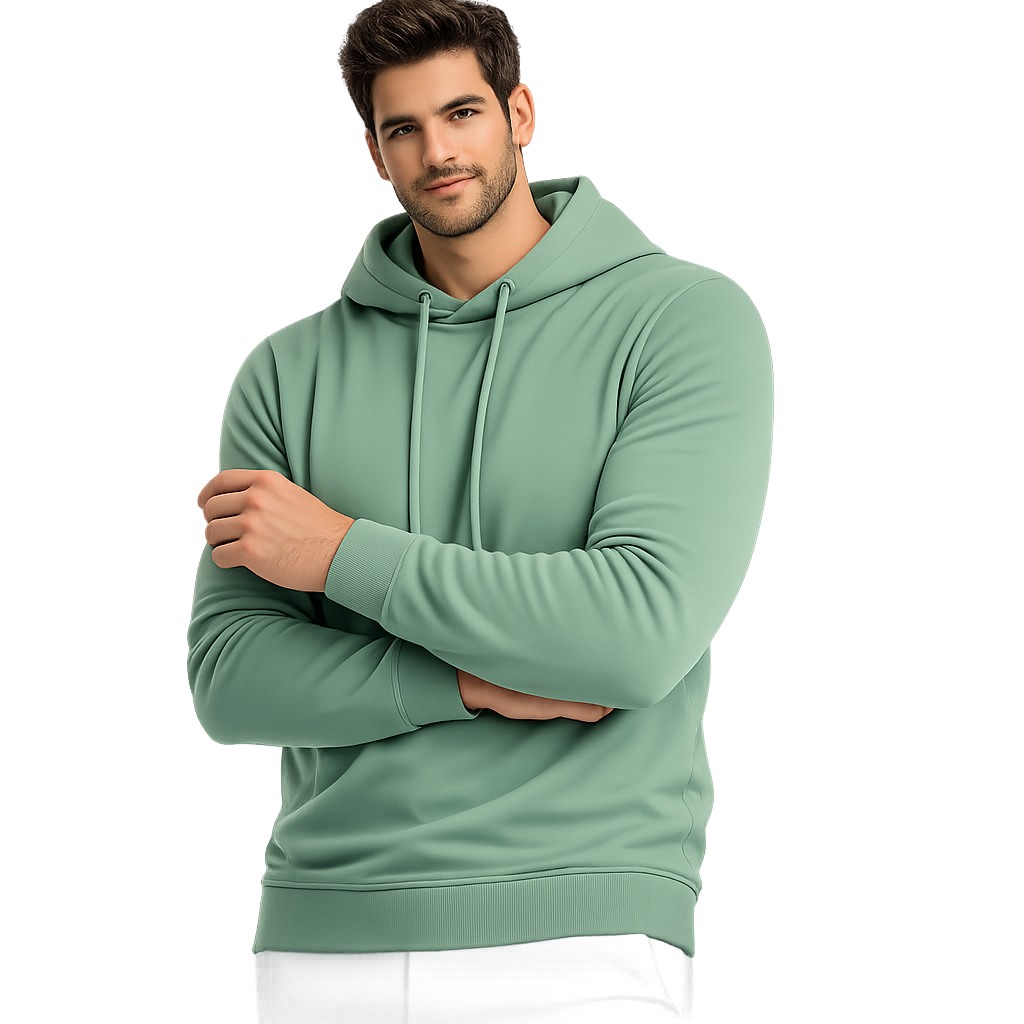 Lightweight structured knit hoodie with adjustable hood for men | Avenor