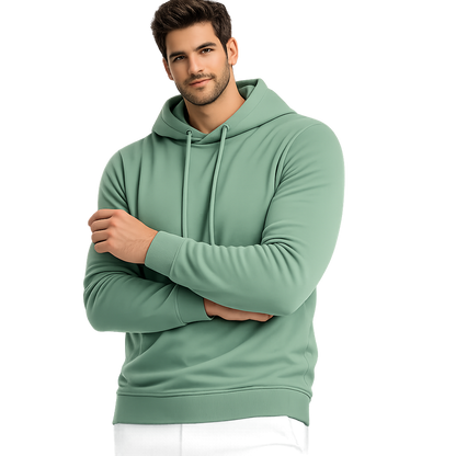 Lightweight structured knit hoodie with adjustable hood for men | Avenor