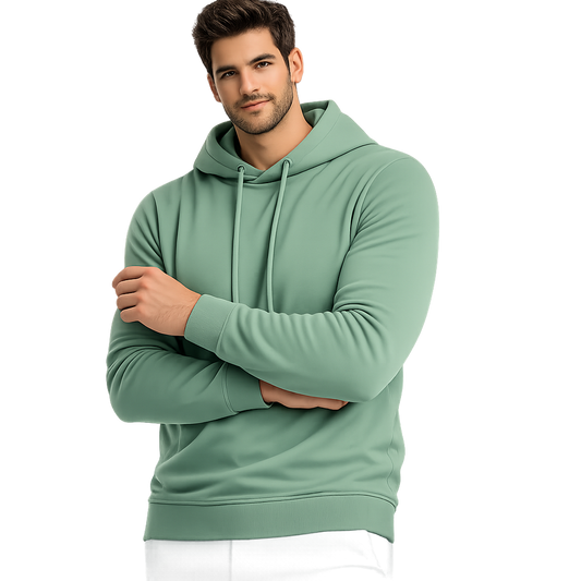Lightweight structured knit hoodie with adjustable hood for men | Avenor