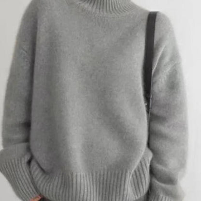 Oversized elegant cashmere turtleneck sweater for women | Sydney -9