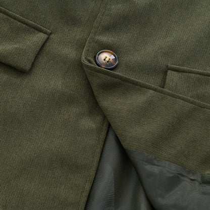 Slim-fit cord stand-collar winter coat for men | Emerson -4