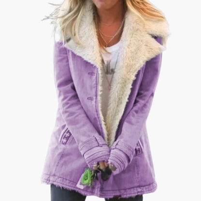 Structured high-collar zip jacket for women -7
