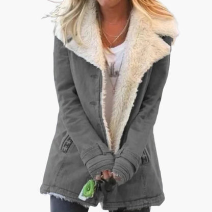 Structured high-collar zip jacket for women -5