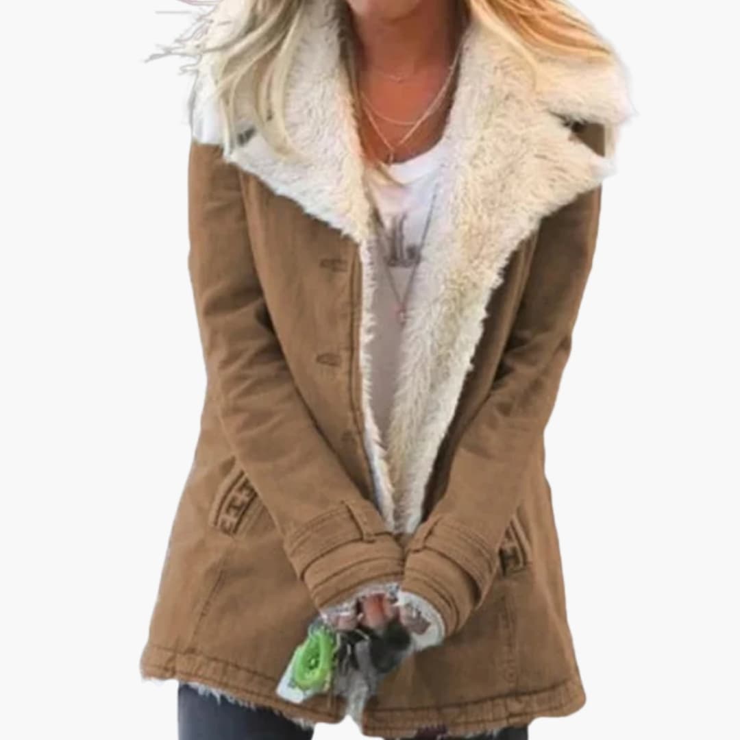 Structured high-collar zip jacket for women -3