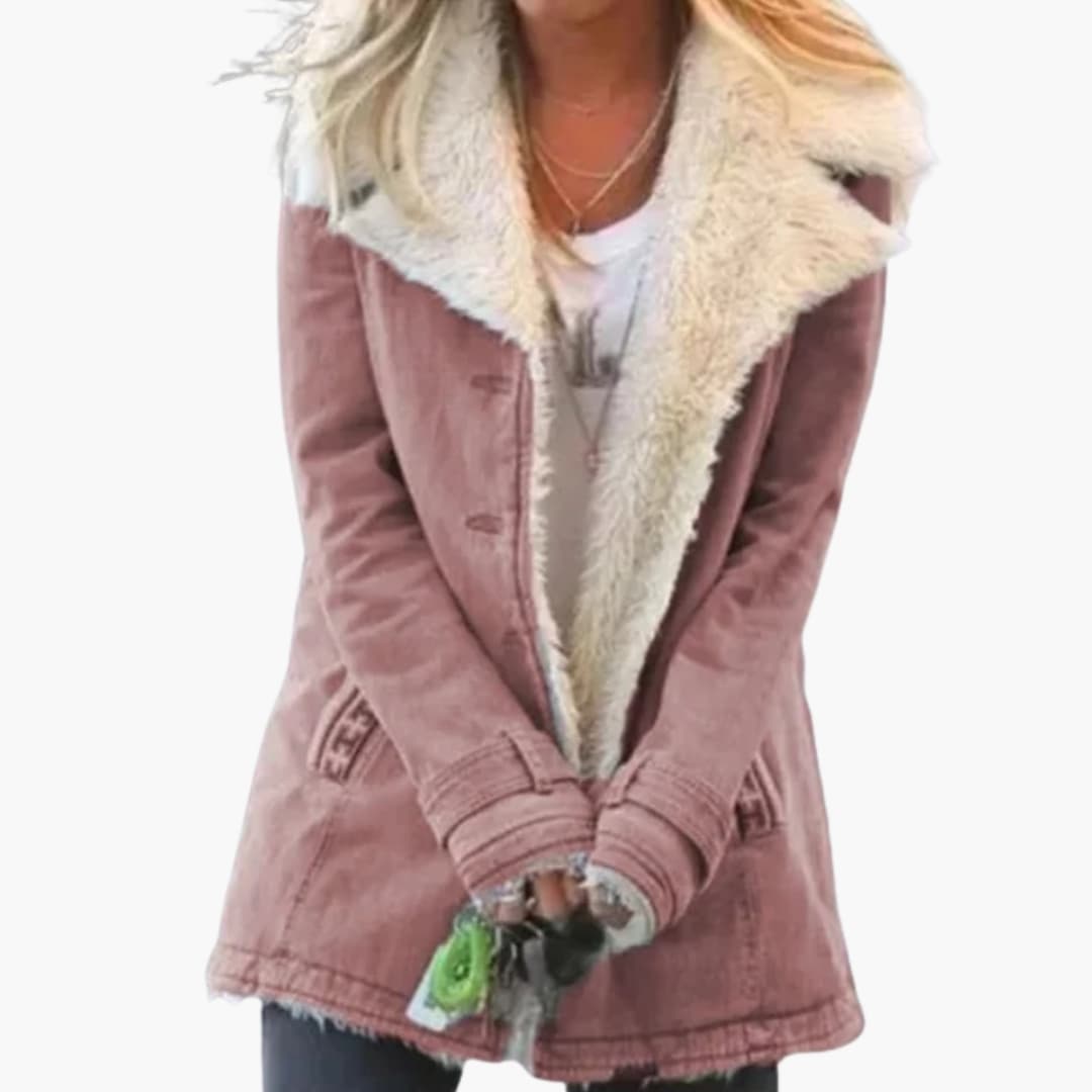 Structured high-collar zip jacket for women -6