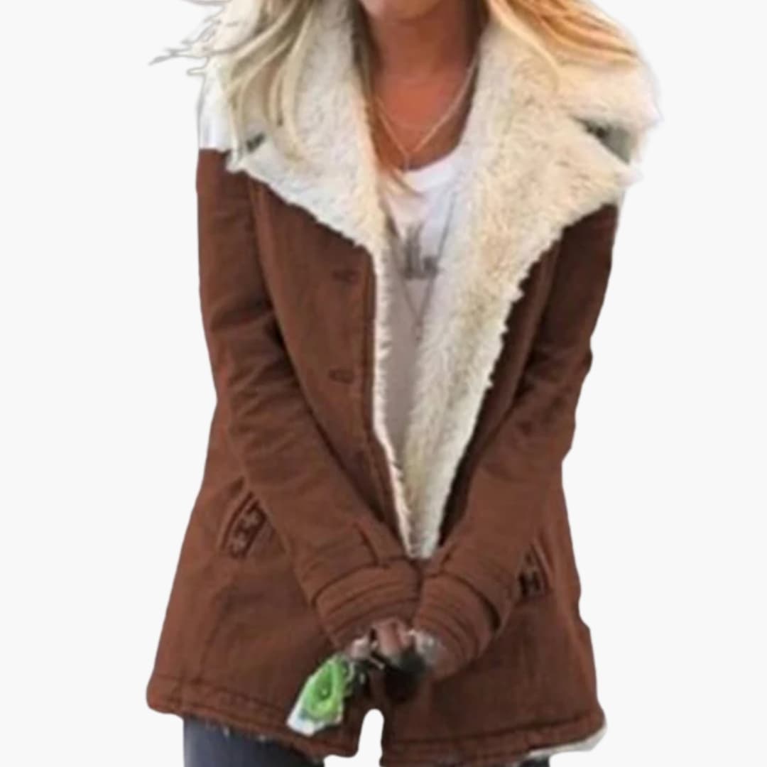 Structured high-collar zip jacket for women -9