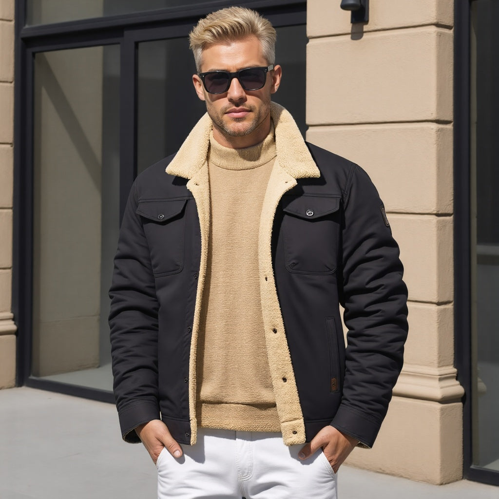 Casual Winter Lined Utility Jacket for men | Hudson