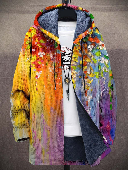 Artistic pattern relaxed knit cardigan with versatile fit for men | Elouera