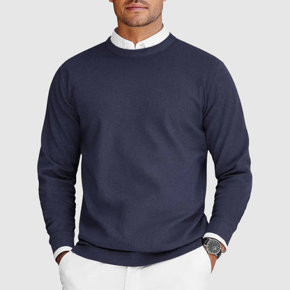 Classic relaxed crew-neck sweater for men -5