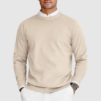 Classic relaxed crew-neck sweater for men -3