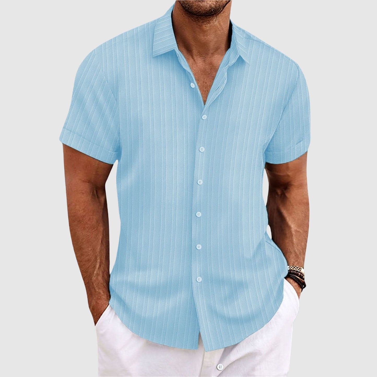 Summit stripe shirt for men -4