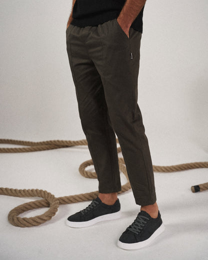 Tapered relaxed casual joggers for men | Evan's -5