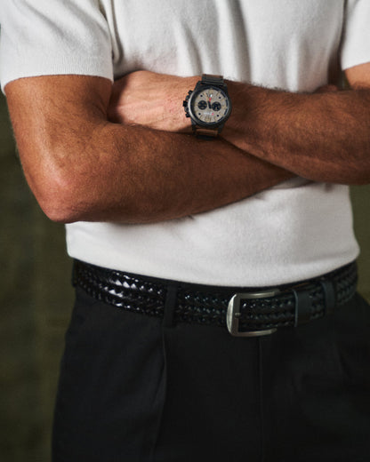 Classic braided cowhide leather belt for men | Legacy -3