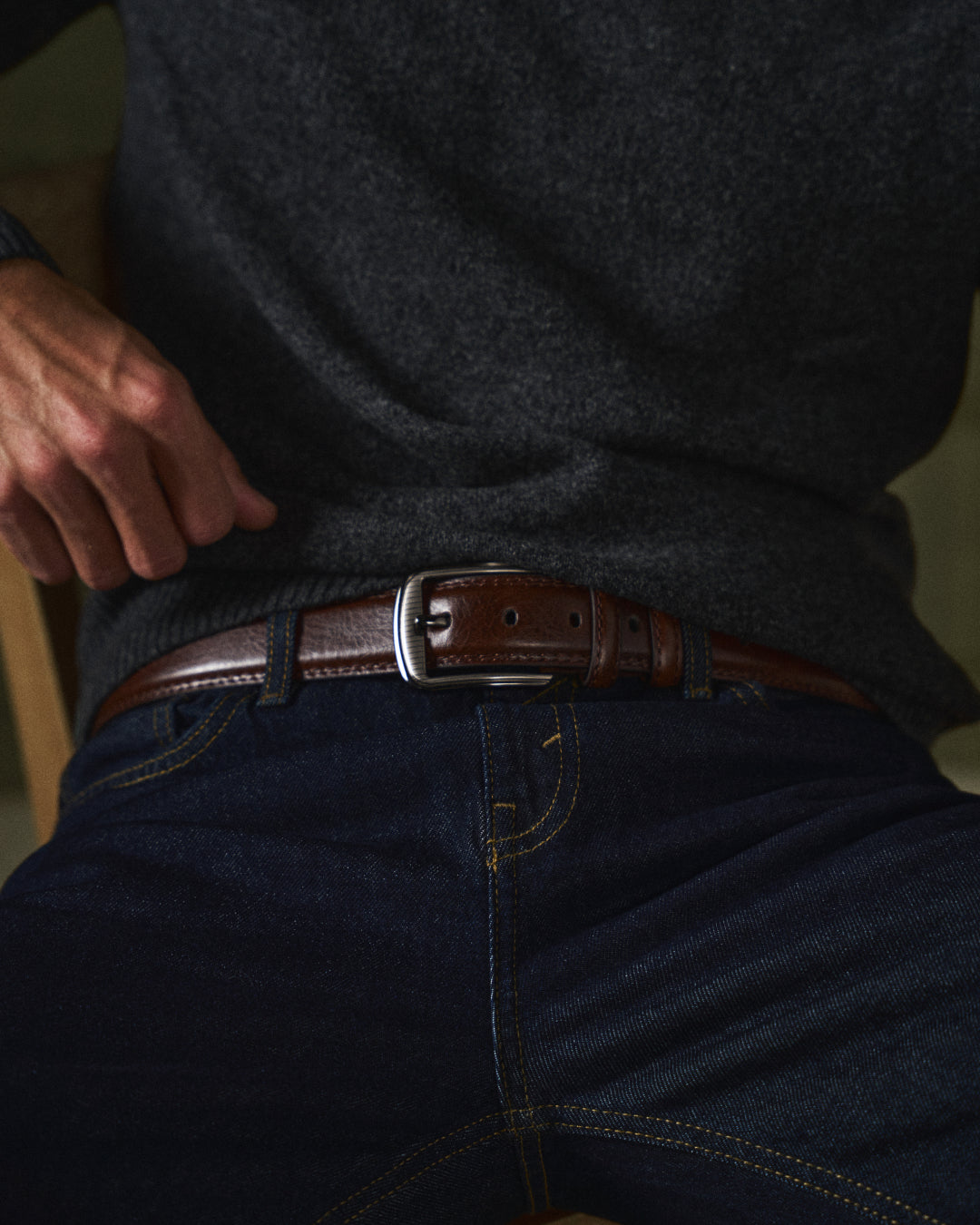 Classic durable 100% cowhide leather belt for men | Heritage -3