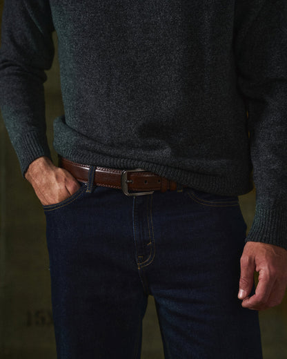 Classic durable 100% cowhide leather belt for men | Heritage -4