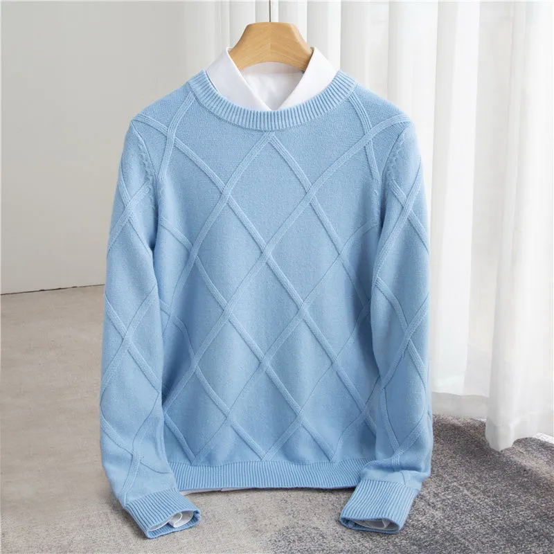 Classic premium cashmere pullover sweater for men | François Blanchet -5