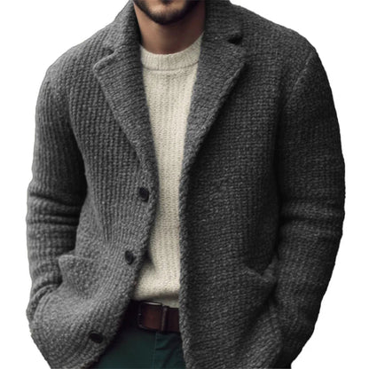 Soft regular-fit button-through cardigan for men | Derek -1