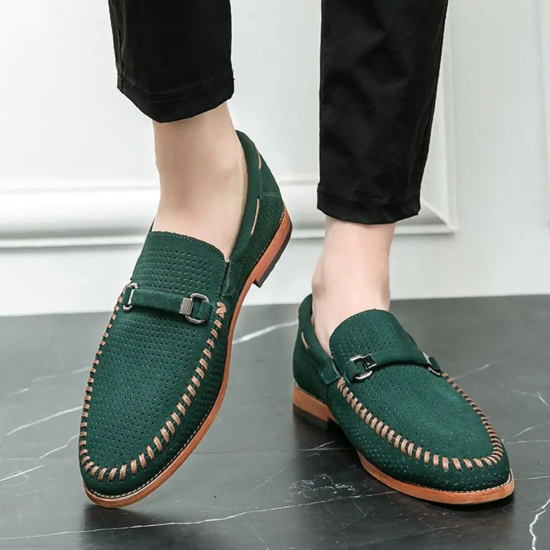 Classic suede slip-on loafers for men | Giovanni -7