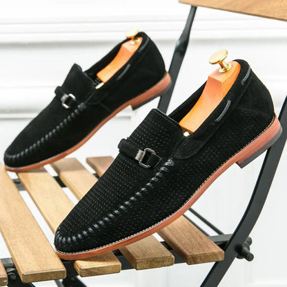 Classic suede slip-on loafers for men | Giovanni -8