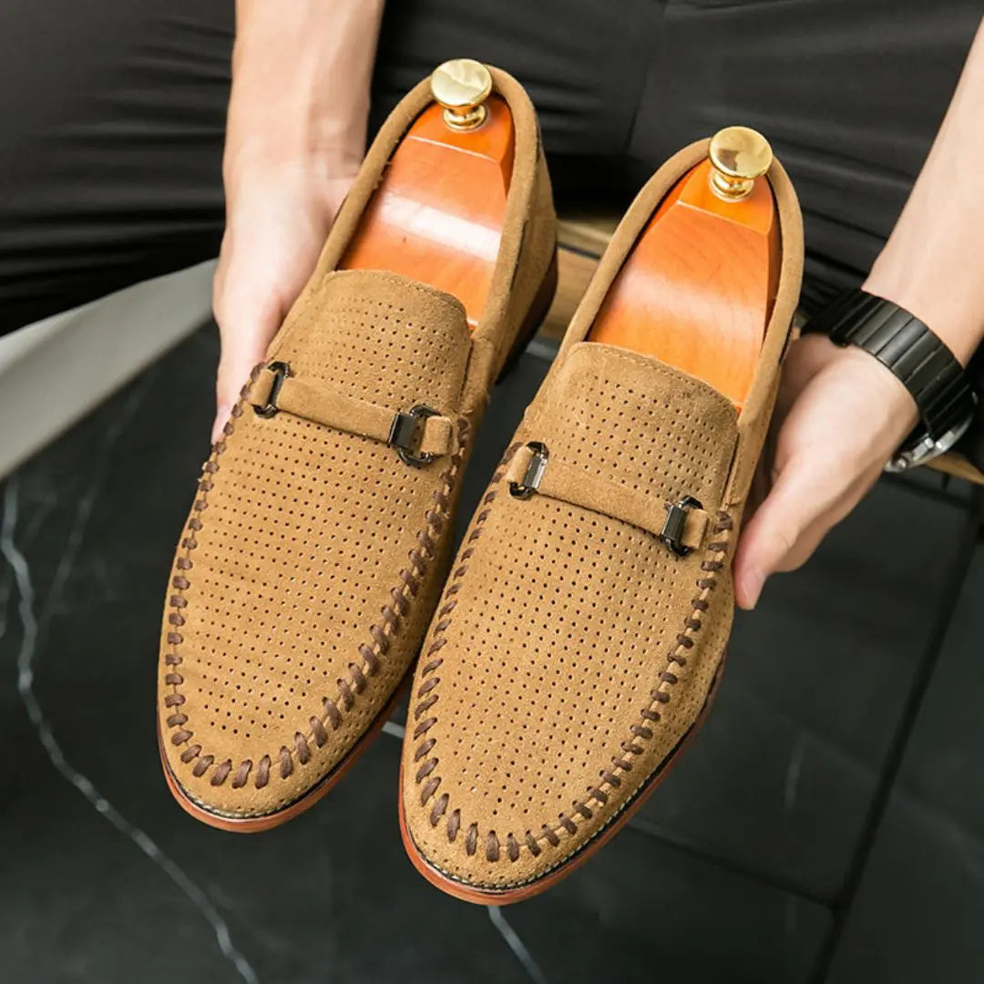 Classic suede slip-on loafers for men | Giovanni -2