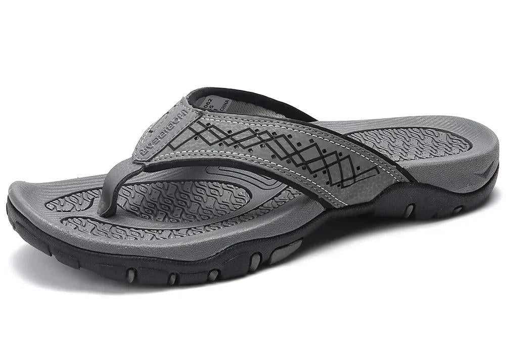 Athletic flip flops with structured arch support for men | Torin