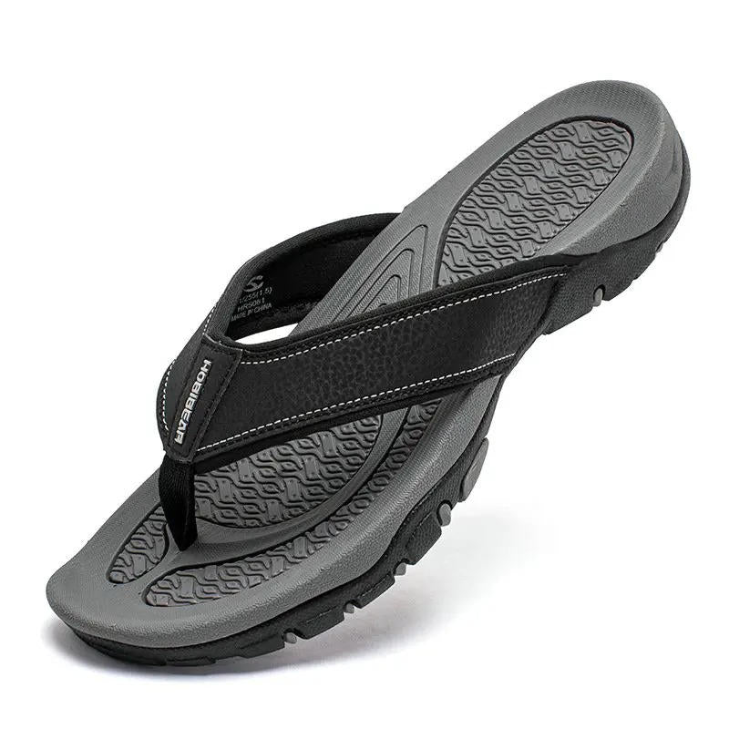 Athletic flip flops with structured arch support for men | Torin