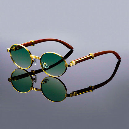 Vintage oval lens Italian style sunglasses for men | Lorenzo -2