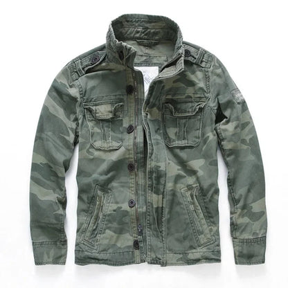 Cargo style utility jacket with adjustable fit for men | Keston Field