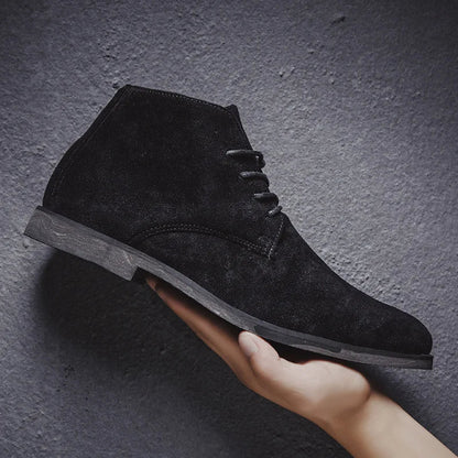 Rugged suede lace-up chelsea boots for men | John Atlas -5