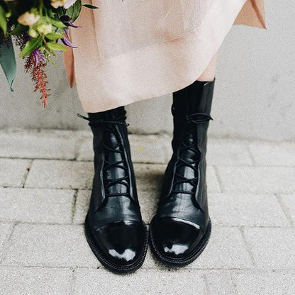 Classic Lace Up Ankle Boots for women | Mirella