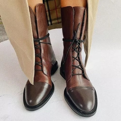 Classic Lace Up Ankle Boots for women | Mirella
