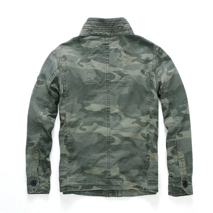 Cargo style utility jacket with adjustable fit for men | Keston Field
