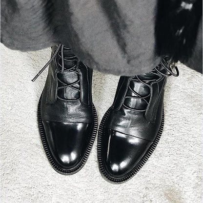 Classic Lace Up Ankle Boots for women | Mirella