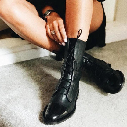 Classic Lace Up Ankle Boots for women | Mirella