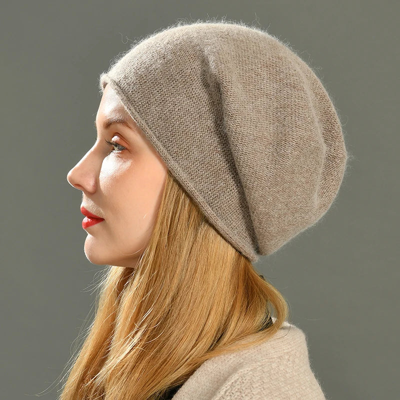 Luxuriously soft warm cashmere beanie for women | Amara -1