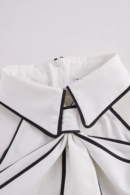 Sleeveless Halter Blouse with Contrast Trim for women | Vionelle