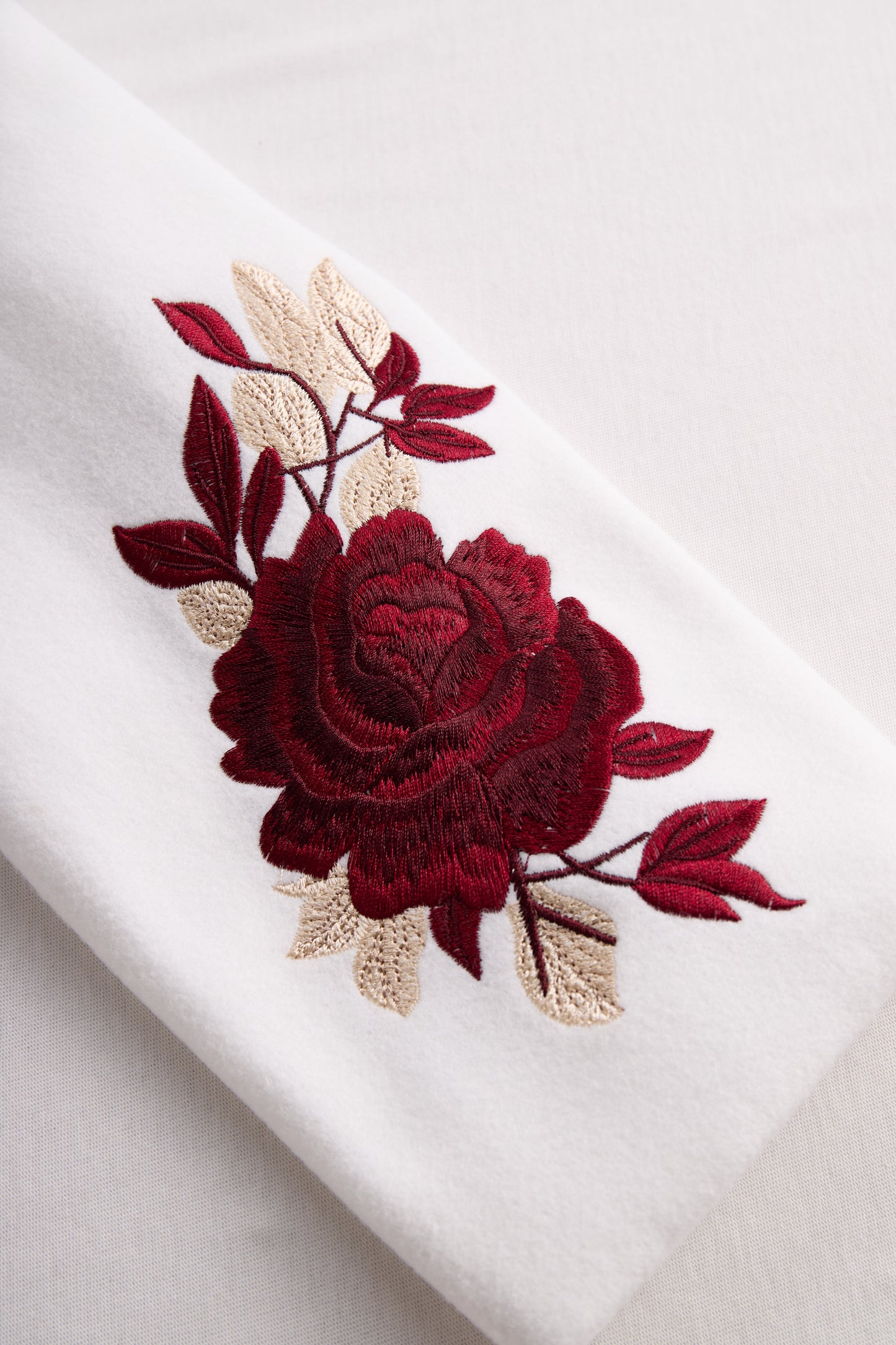 White Blazer with Rose Embroidery for women | Rosavelle