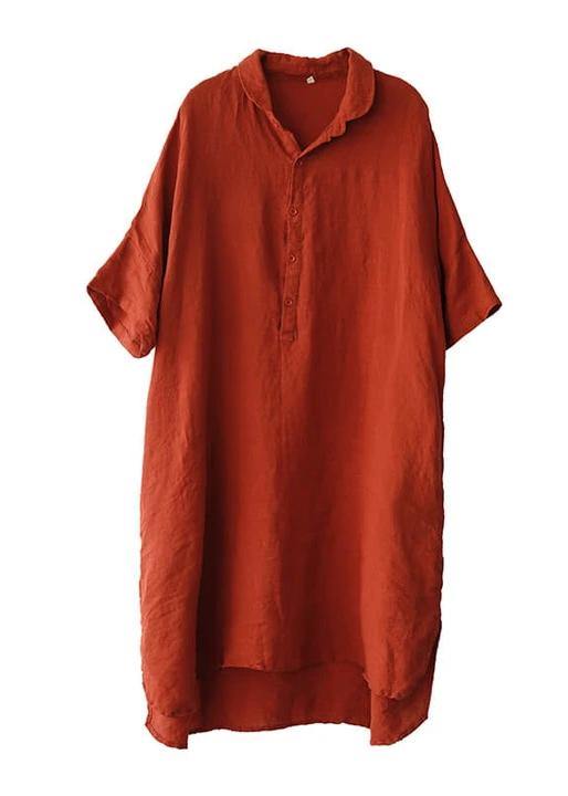 Casual linen shirt dress for women | Jade Green -12