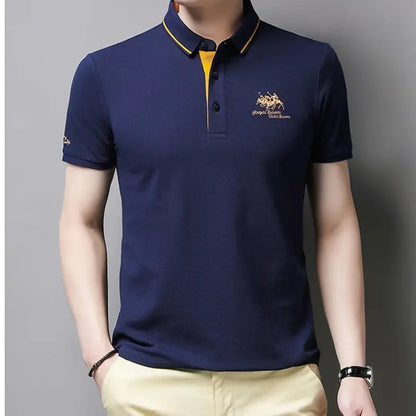Classic breathable everyday polo shirt for men | Kaito -8
