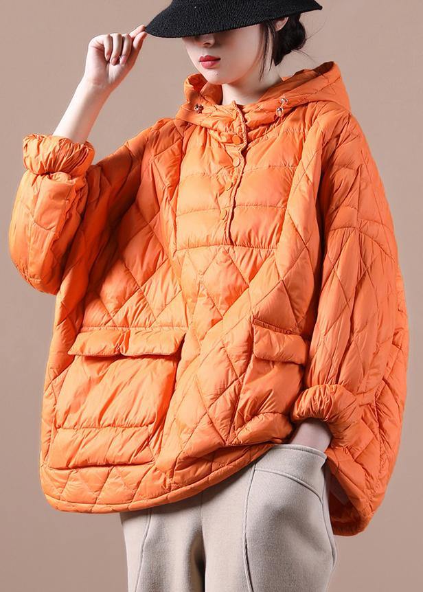Warm hooded loose-fit puffer jacket for women -3