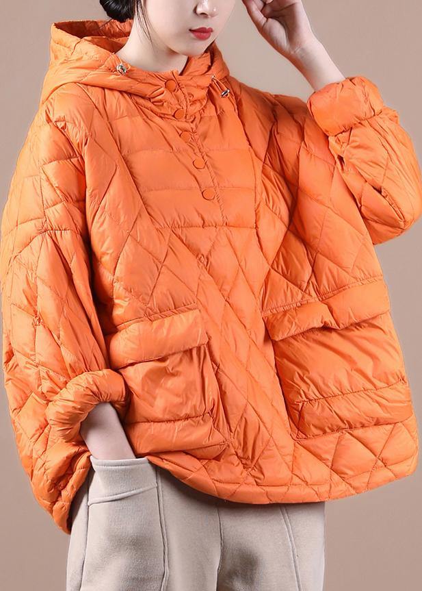 Warm hooded loose-fit puffer jacket for women -6