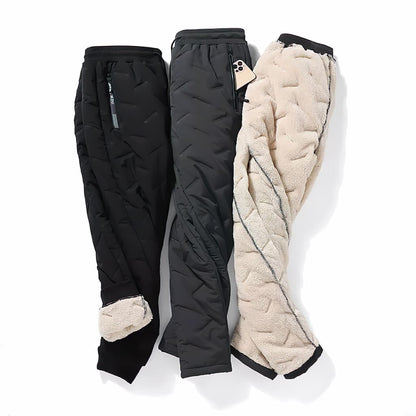 Warm fleece-lined thermal jogging trousers for men | Leila -3