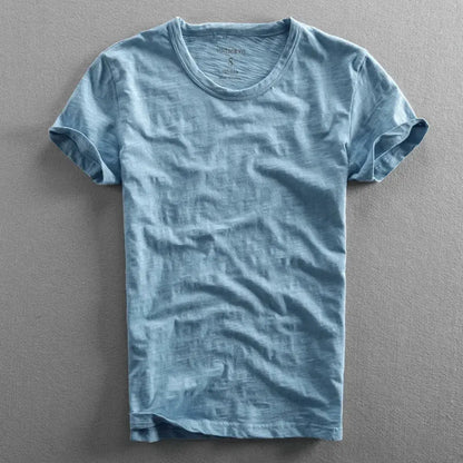 Relaxed cotton vintage t-shirt for men | Lorenzo -1