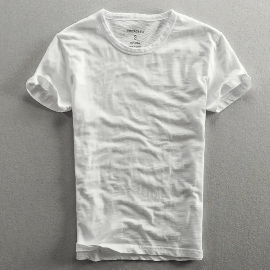 Relaxed cotton vintage t-shirt for men | Lorenzo -6