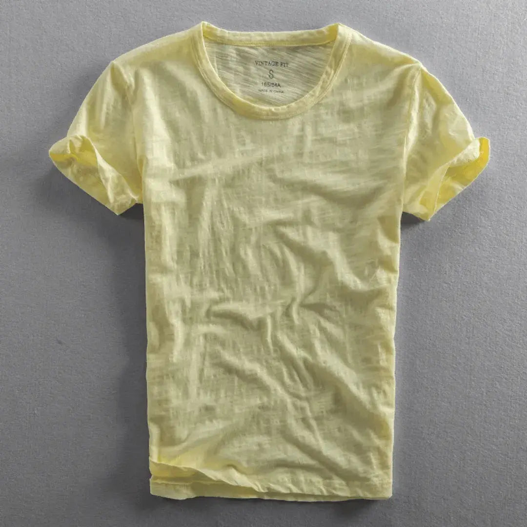 Relaxed cotton vintage t-shirt for men | Lorenzo -5