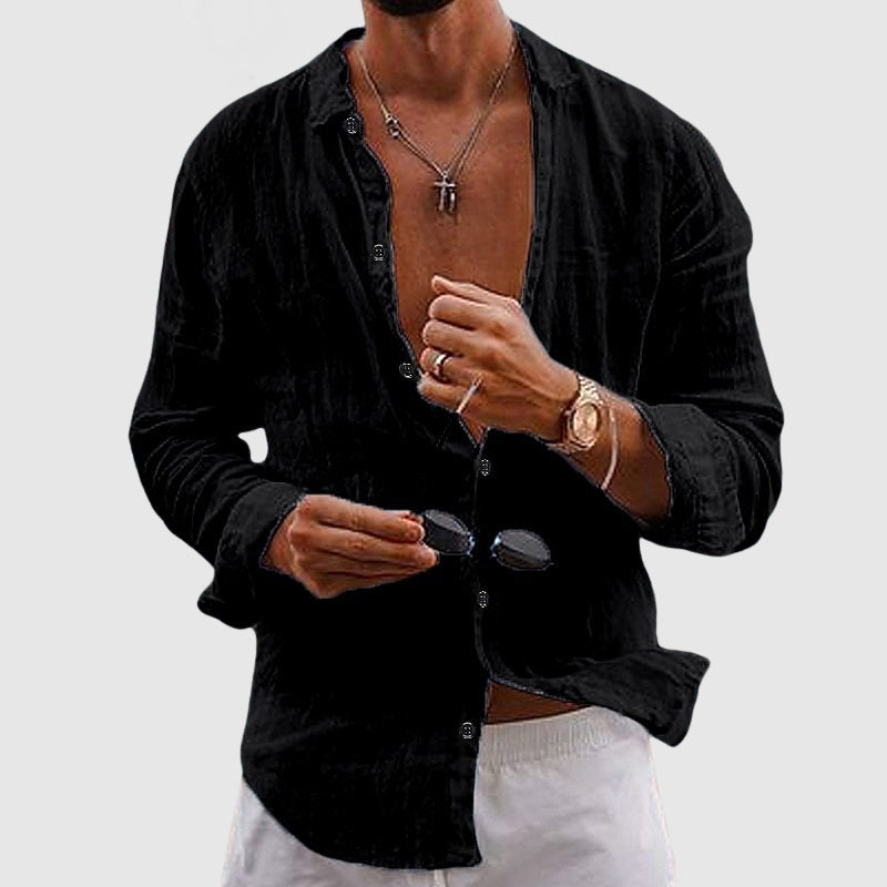 Breathable smart casual linen shirt for men | Lorenzo Vitali -5