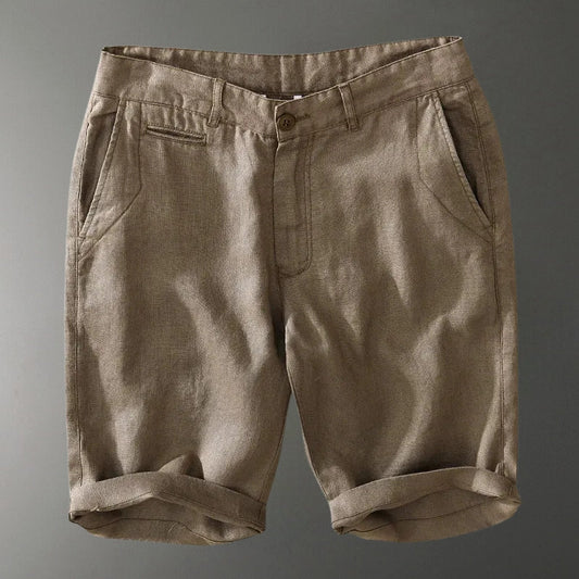 Lightweight relaxed fit summer shorts with rolled hem for men | Maro