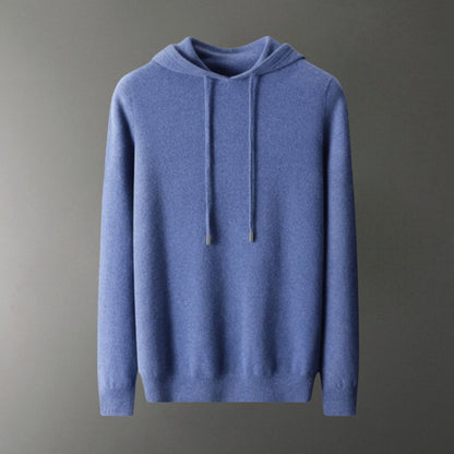 Lightweight structured knit hoodie with adjustable hood for men | Avenor