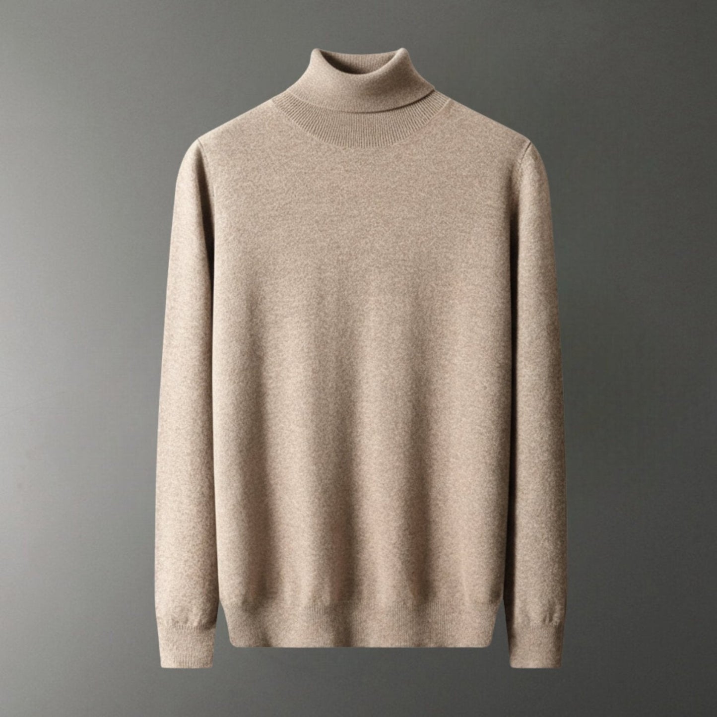 Lightweight refined knit turtleneck sweater with tailored fit for men | Sorren