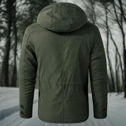 Insulated winter parka with detachable hood for men | Everest
